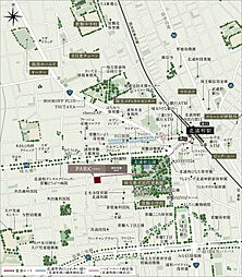 パークホームズ浦和常盤　緑彩邸 現地案内図