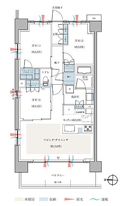 ＣＥＮＴＲＡＬ　ＡＩＲ　ＣＩＴＹ　ＲＥＳＩＤＥＮＣＥ　II 間取り Q