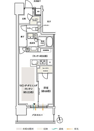 パークホームズ船橋 間取り 45B