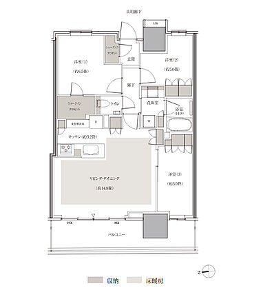 幕張ベイパーク　ブルームテラスタワー 間取り W75