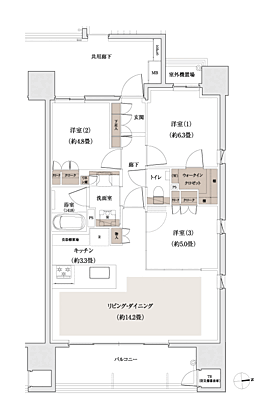 パークホームズ大濠公園ミッド 間取り H1