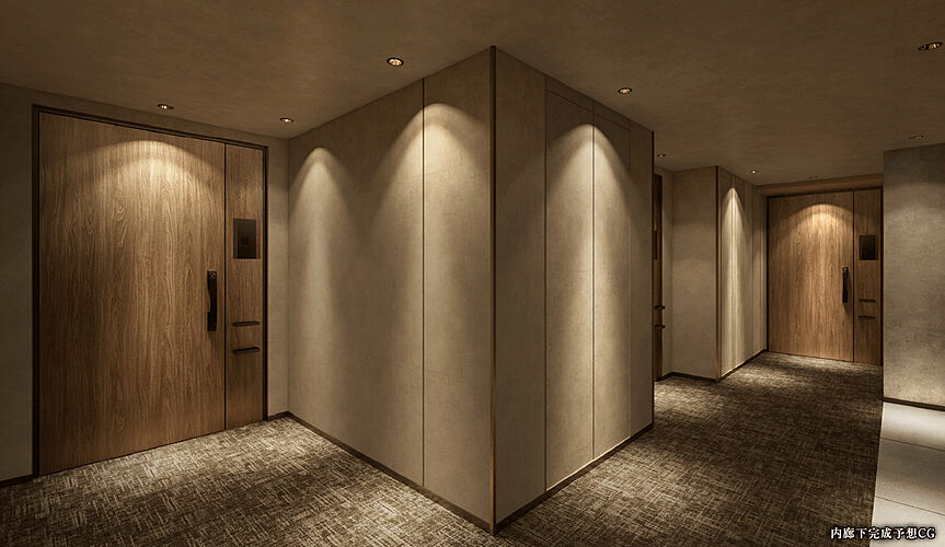 パークホームズ日本橋人形町三丁目 内廊下完成予想CG