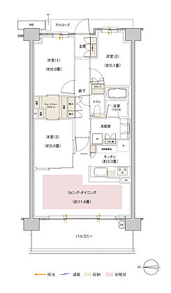 パークホームズ伊丹稲野ガーデンスクエア ステーションゲート 間取り 70Aa【MENU PLAN2】