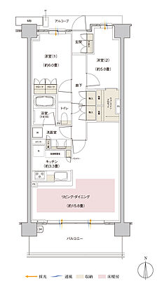パークホームズ伊丹稲野ガーデンスクエア ステーションゲート 間取り 70Ac【MENU PLAN1】