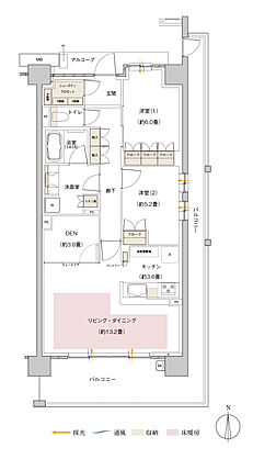 パークホームズ伊丹稲野ガーデンスクエア ステーションゲート 間取り 75Ac【MENU PLAN2】