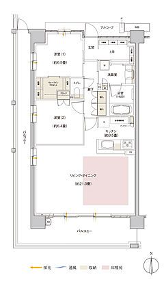 パークホームズ伊丹稲野ガーデンスクエア ステーションゲート 間取り 85Ab【MENU PLAN1】