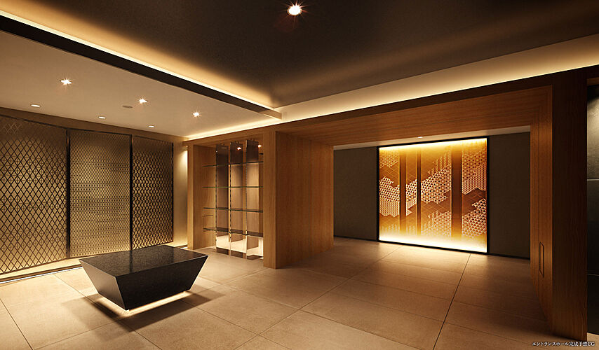 パークホームズ錦糸町北斎通り エントランスホール完成予想CG