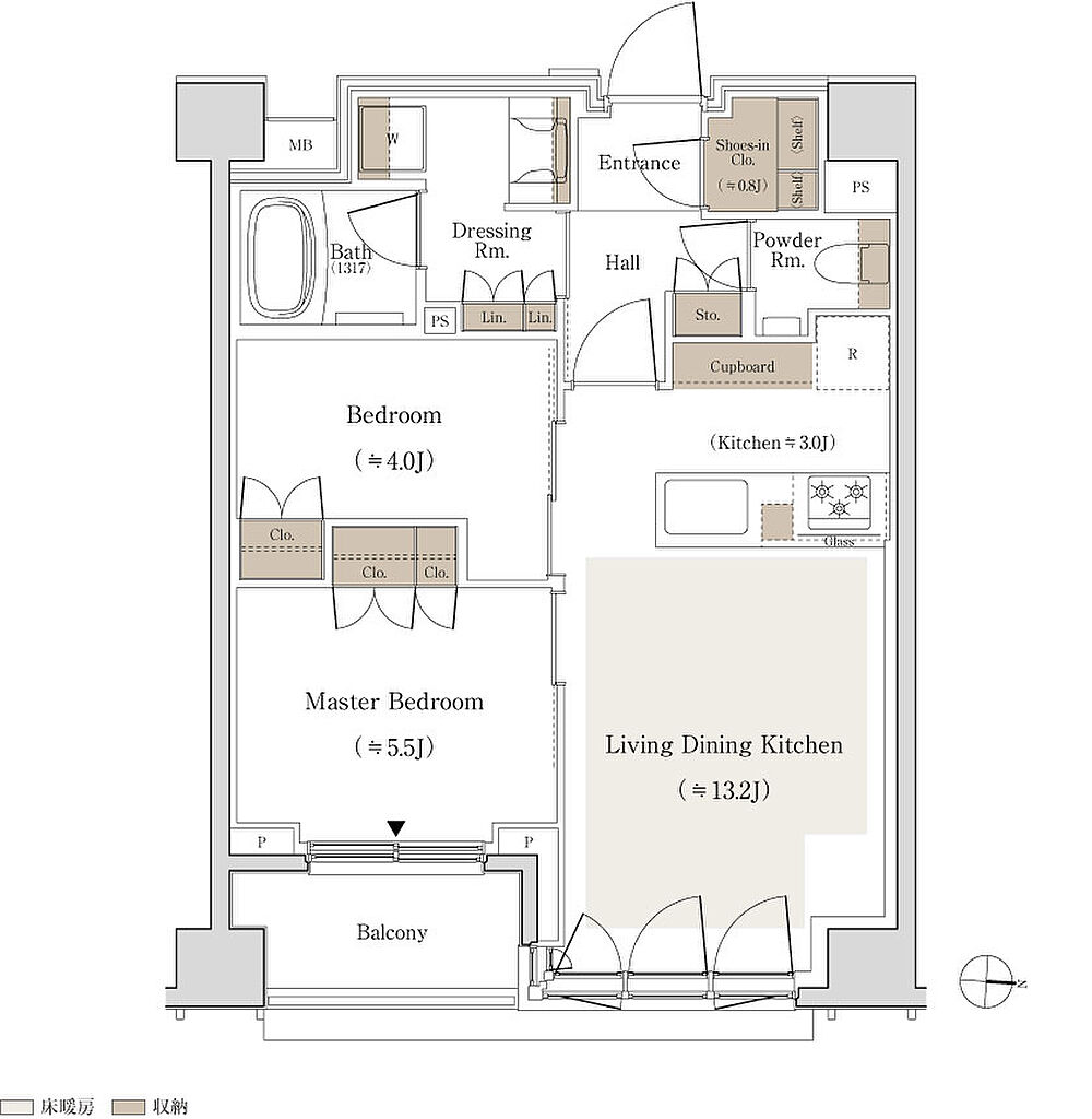 パークホームズ錦糸町北斎通り 間取り B2
