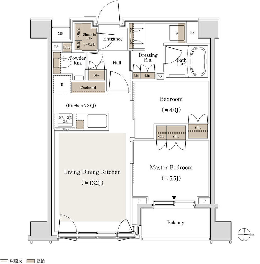 パークホームズ錦糸町北斎通り 間取り B1