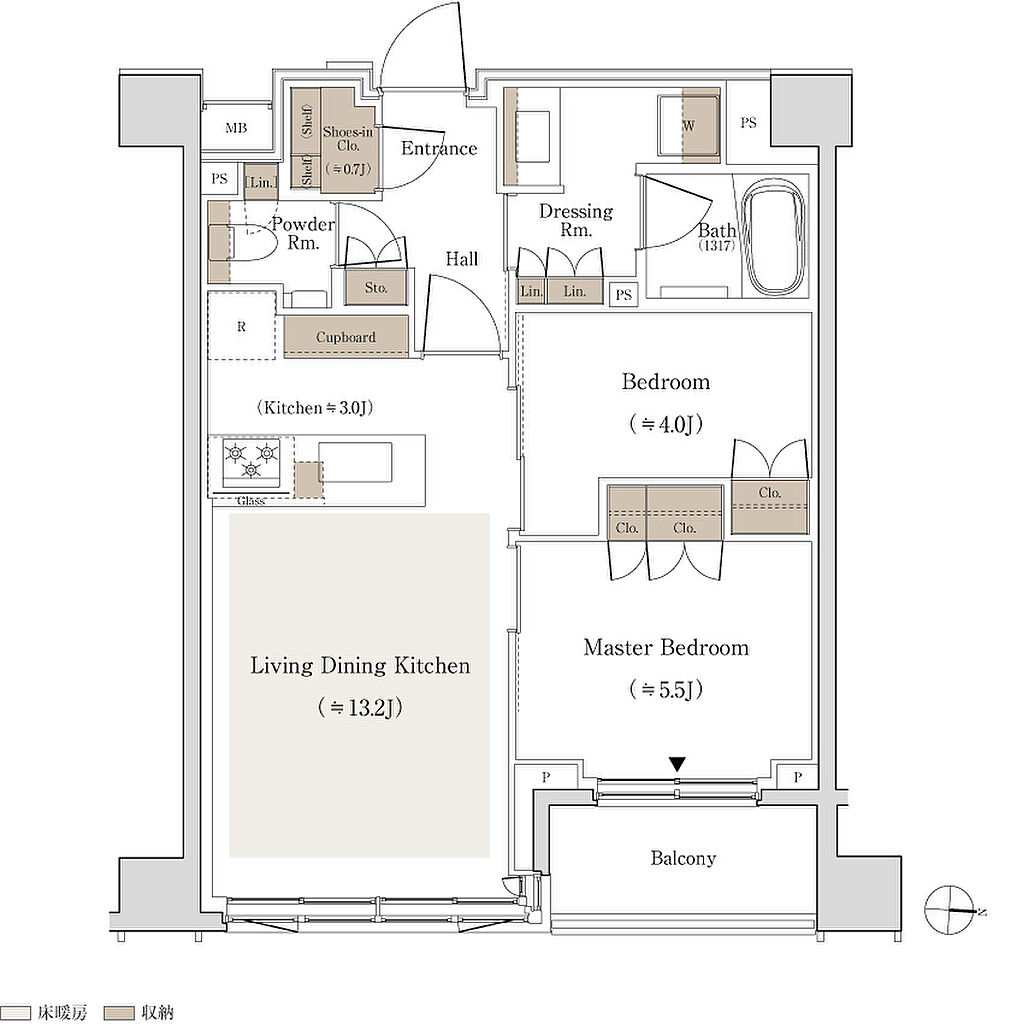 パークホームズ錦糸町北斎通り 間取り B1
