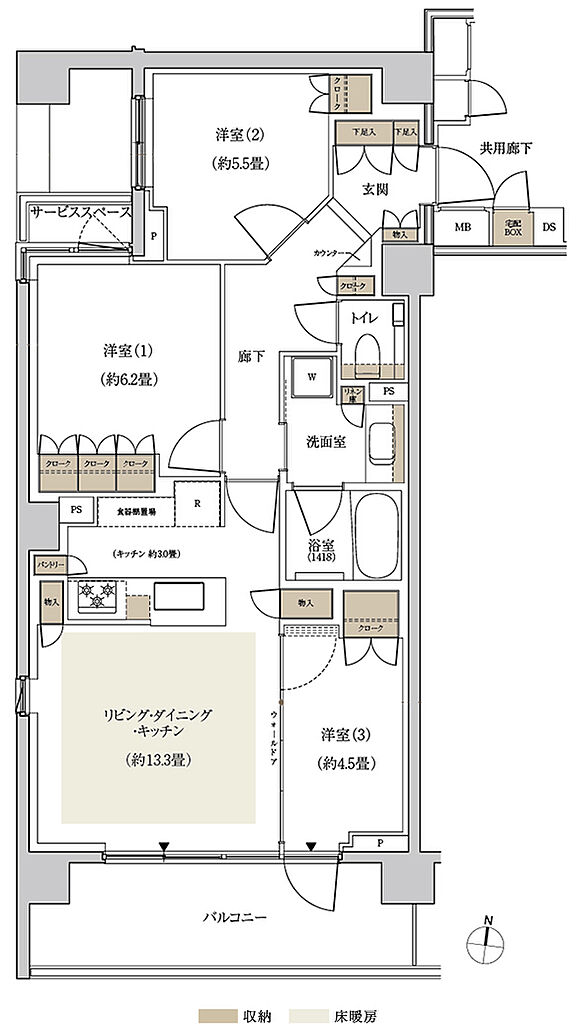 パークホームズ東高円寺 間取り A