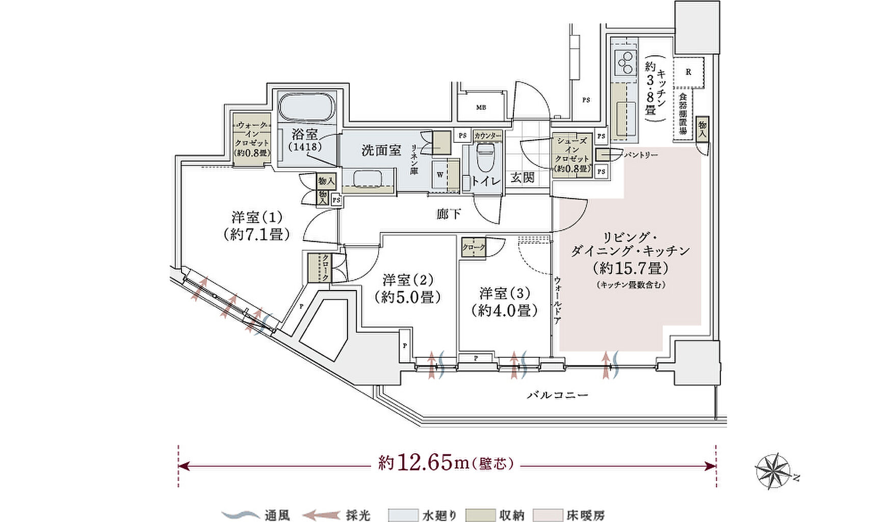 パークホームズ上用賀五丁目 間取り G