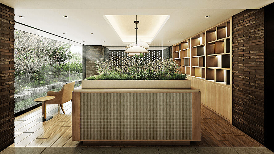 パークホームズ市が尾ブライトアベニュー ブックラウンジ完成予想CG