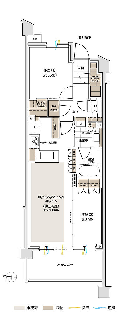 パークホームズ下北沢ガーデン 間取り D1