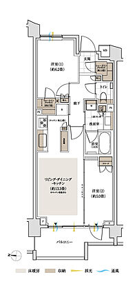 パークホームズ下北沢ガーデン 間取り E