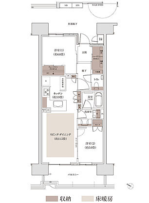 パークホームズ千田町 間取り D