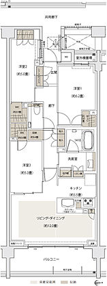 ザ・パークハウス 京都聖護院 間取り N