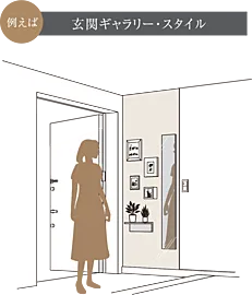 ザ・パークハウス 船橋レジデンス 貼って、飾って、整う玄関。「EYE’S PLUS WALLSTYLE」