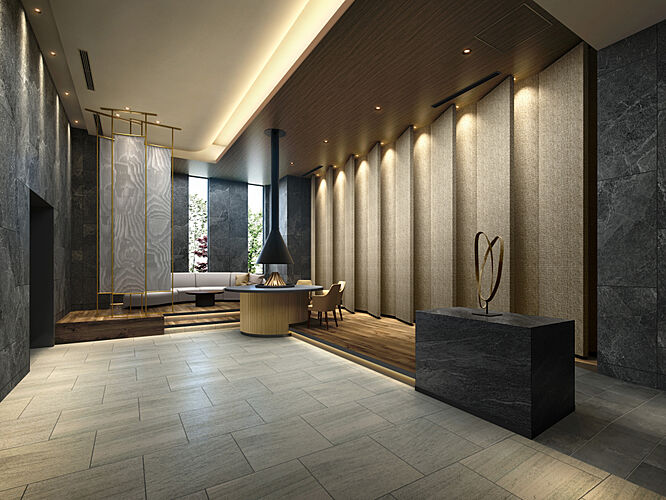 ザ・パークハウス 船橋レジデンス エントランスホール・ラウンジ完成予想CG