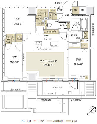 ザ・パークハウス 文京白山レジデンス 間取り N2