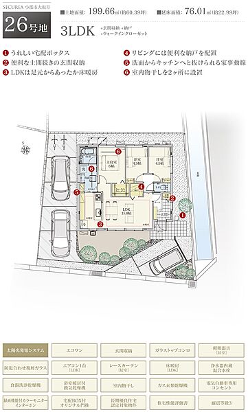 間取・外構植栽図は設計図書を基に描き起こしたもので実際とは多少異なる場合があります。 家具・家電・備品・車・自転車等は価格に含まれません。