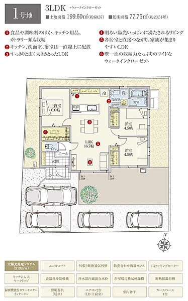 間取・外構植栽図は設計図書を基に描き起こしたもので実際とは多少異なる場合があります。 家具・家電・備品・車等は価格に含まれません。