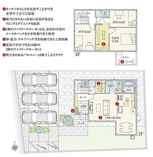 [1号地　プラン図]間取・外構植栽図は設計図書を基に描き起こしたもので実際とは多少異なる場合があります。 家具・家電・備品・車・自転車等は価格に含まれません。