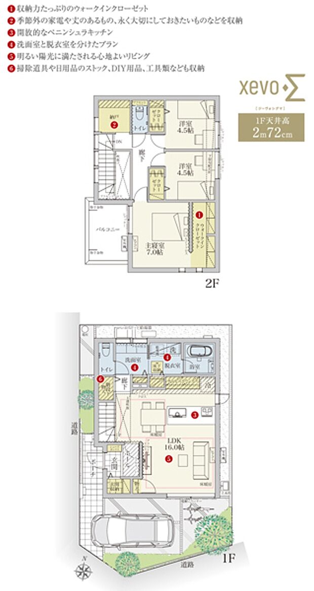 [1号地　プラン図]間取・外構植栽図は設計図書を基に描き起こしたもので実際とは多少異なる場合があります。 家具・家電・備品・車・自転車等は価格に含まれません。