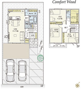 間取・外構植栽図は設計図書を基に描き起こしたもので実際とは多少異なる場合があります。 家具・家電・備品・車等は価格に含まれません。 