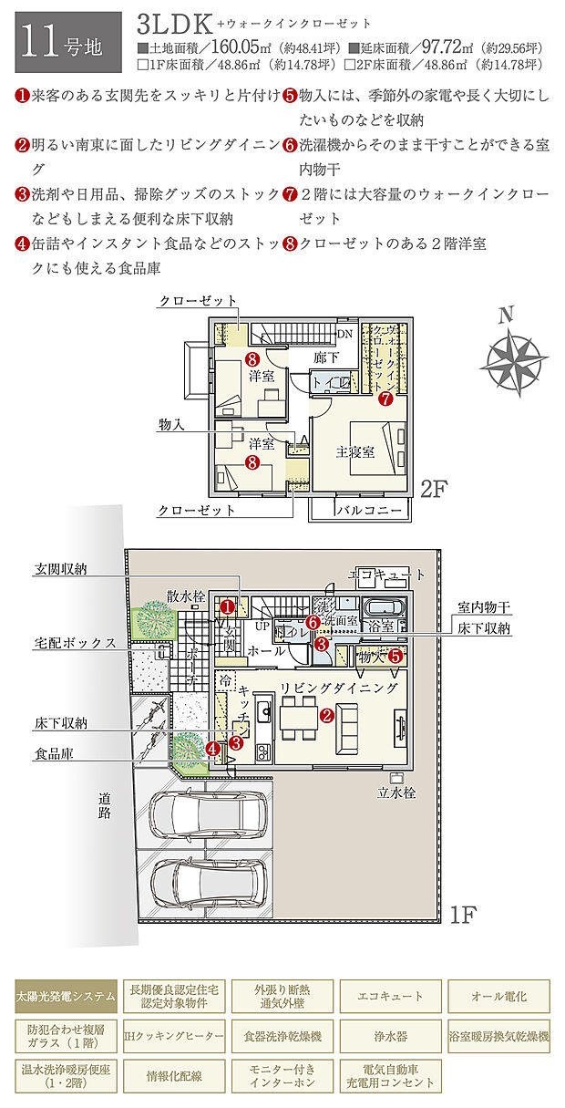 【3LDK】間取・外構植栽図は設計図書を基に描き起こしたもので実際とは多少異なる場合があります。 家具・家電・備品・車・自転車等は価格に含まれません。