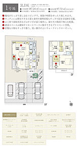 間取・外構植栽図は設計図書を基に描き起こしたもので実際とは多少異なる場合があります。 家具・家電・備品・車・自転車等は価格に含まれません。 