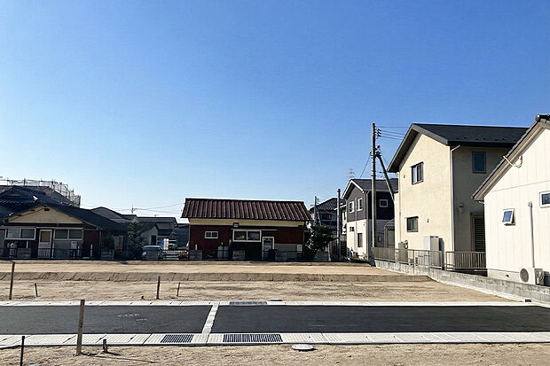 【4号地 外観】204m2超と、ゆとりある広さ。 開放感のある、明るい区画です。 整形地のため、多彩なプランニ