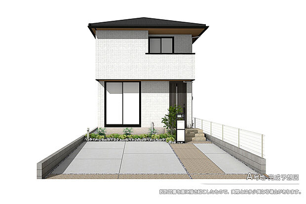 【A号地 庭・外構】完成予想図