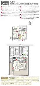 間取・外構植栽図は設計図書を基に描き起こしたもので実際とは多少異なる場合があります。 家具・家電・備品・車等は価格に含まれません。 