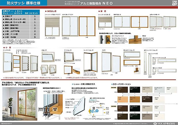 【防火サッシ】YKK AP アルミ樹脂複合NEO
