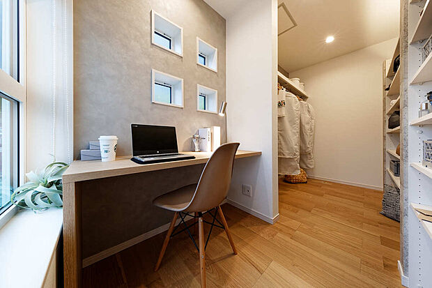 【施工プラン例(ワークスペース)】テレワークにぴったりな憧れの書斎もご提案可能です。