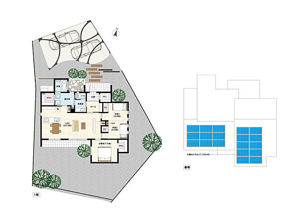 【和モダンテイストの平屋】無垢床をふんだんに使用した温かみのある平屋です。実際にご覧いただけます♪