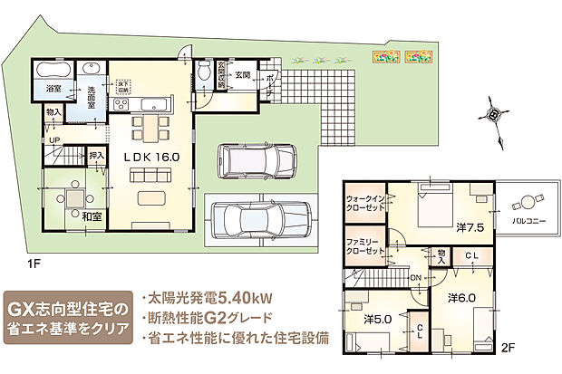【4LDK】【ZEH仕様 + G2グレード仕様付】(外構工事付、消費税込)