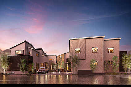 「初石」駅徒歩16分。全4邸の邸別設計。