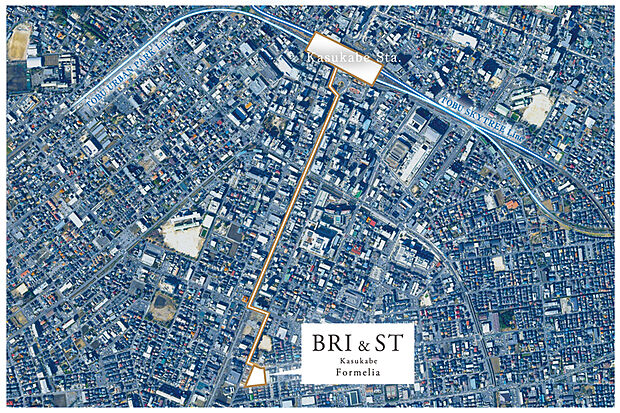 【この街で春日部に住まう心地よさ】
※航空写真は国土地理院ウェブサイト(https://www.gsi.go.jp)出典のもの(2025年3月撮影)に一部CG加工を施したもので実際とは異なります。
