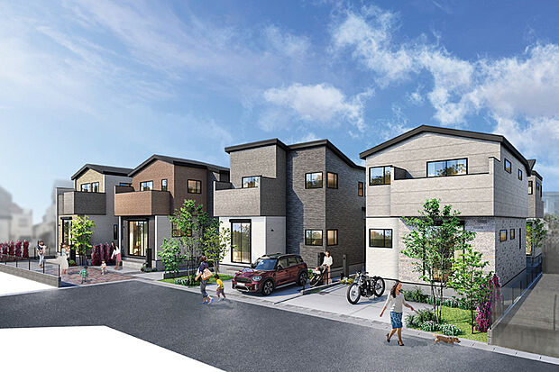 【街と緑を人が深くつながり、豊かな時間に満たされる暮らし】心豊かな憩いの時間を過ごせるよう、緑豊かな住環境や重厚感のある邸宅が建ち並びます。