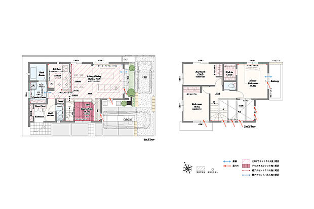 【3LDK】3LDK+ステアリビング+土間収納+パントリー+ランドリーコーナー+ウォークインクローゼット