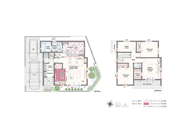 【4LDK(3LDK対応可※別途有償)】4LDK(3LDK対応可※別途有償)+土間収納+パントリー+リネン庫+ウォークインクローゼット