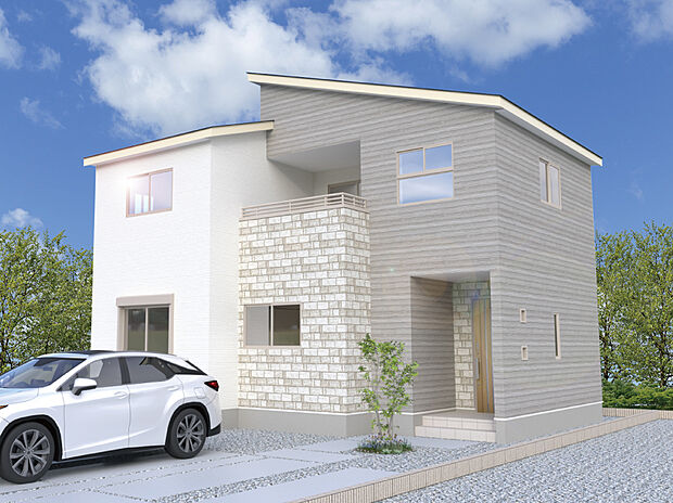 【1号棟外観完成予想図】※パースは設計図面を基にした完成予想図です。