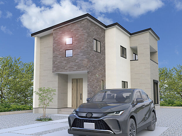 【1号棟外観完成予想図】※パースは設計図面を基にした完成予想図です。