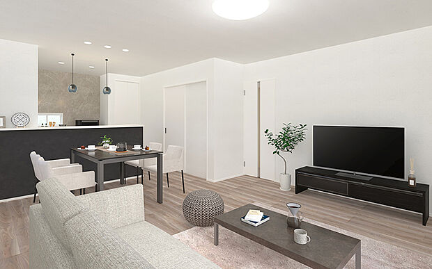 【3号棟　LDKイメージパース】
※画像は設計図面を基に作成したイメージです。