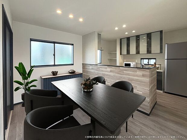 【ダイニング CG家具設置イメージ】 ※画像に含まれる家具家電はCGで作成したイメージです。実際の物件には付帯しません。