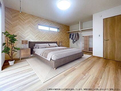 【7号棟　主寝室　家具設置イメージ】