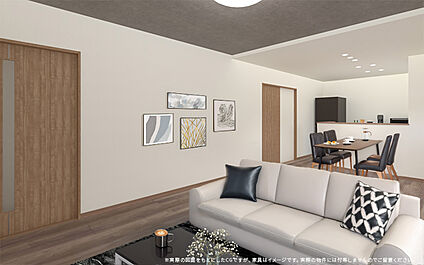 【2号棟　LDKイメージパース】