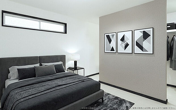 【【7号棟主寝室　イメージパース】】※画像は設計図面を基に作成したイメージです。